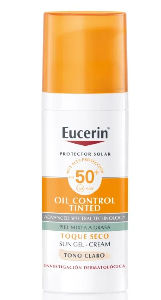 EUCERIN PROTECTOR SOLAR SUN GEL CREAM TONO MEDIO FPS 50 X 50 ML.